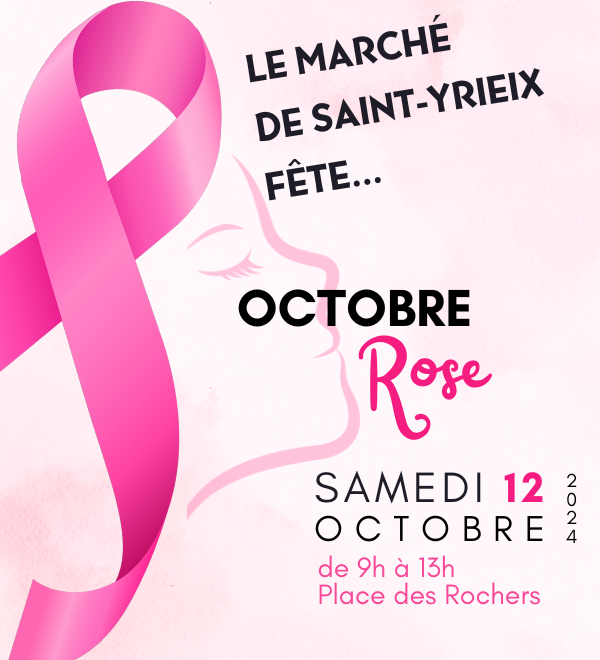 Le marché fête... Octobre Rose