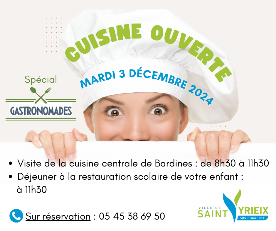 Cuisine ouverte 3 décembre 2024