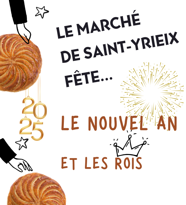 Le marché fête le nouvel an et les Rois