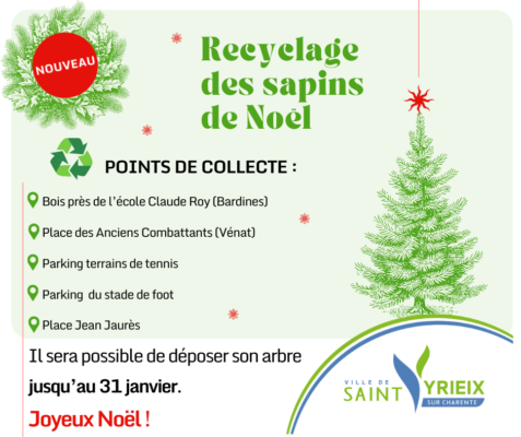 Recyclage sapins de Noël