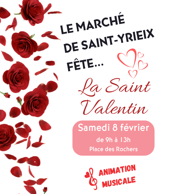 Le marché fête la Saint-Valentin