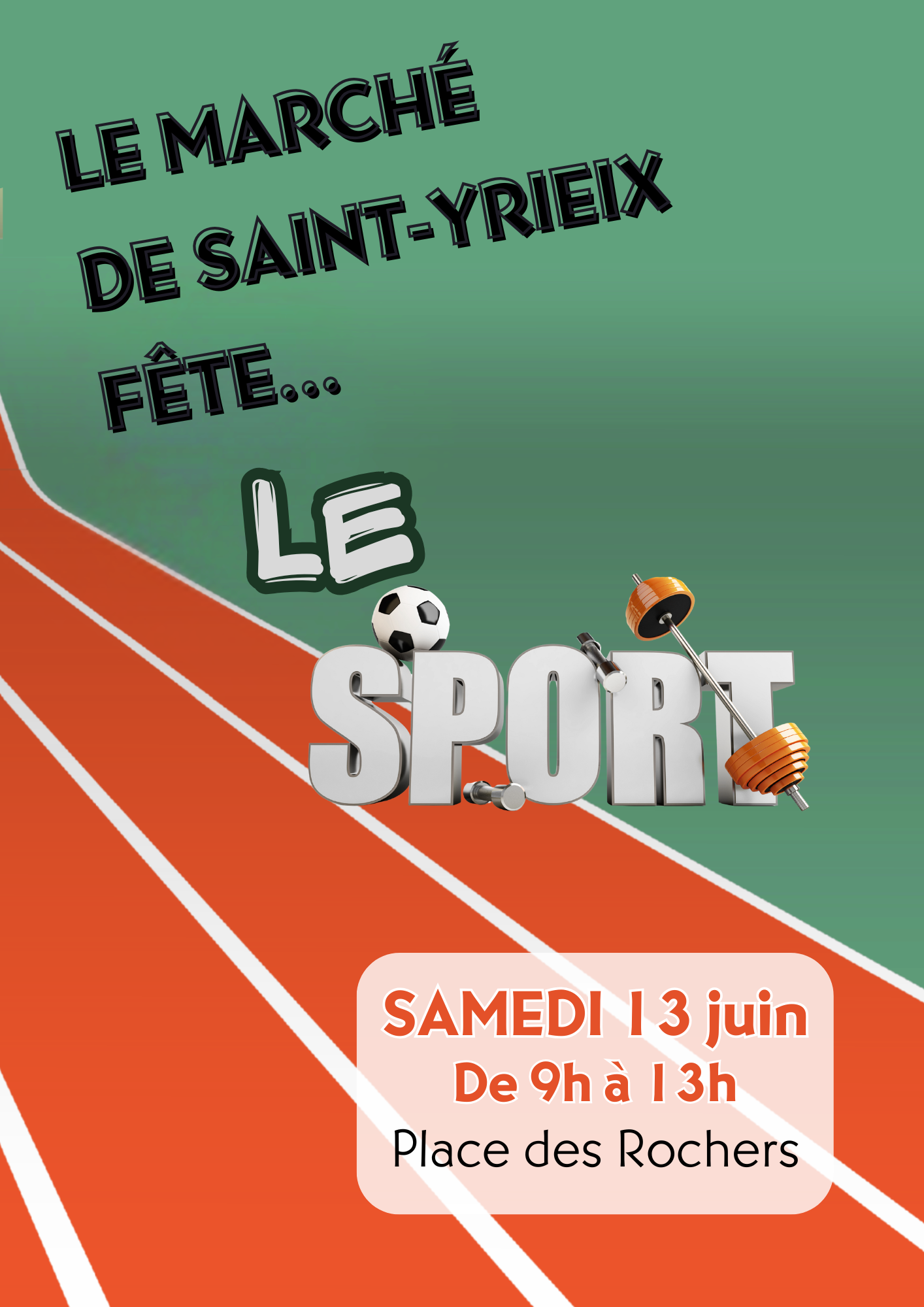 Le marché de Saint-Yrieix fête... le sport !